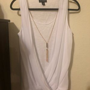 White Sleeveless Blouse